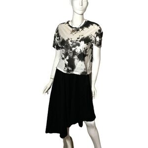 Zara pull-on asymmetric black skirt‎ medium